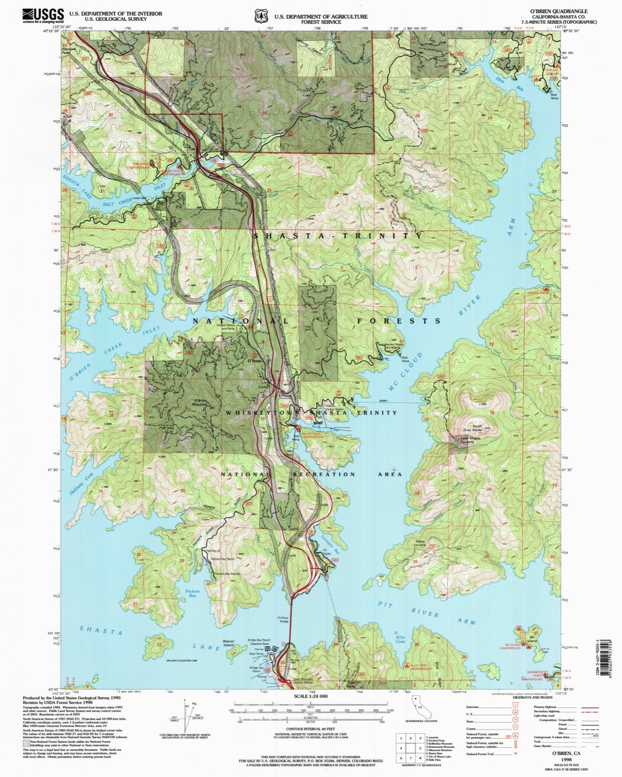 Topographic sheet of Baird (historical), surveyed 1998