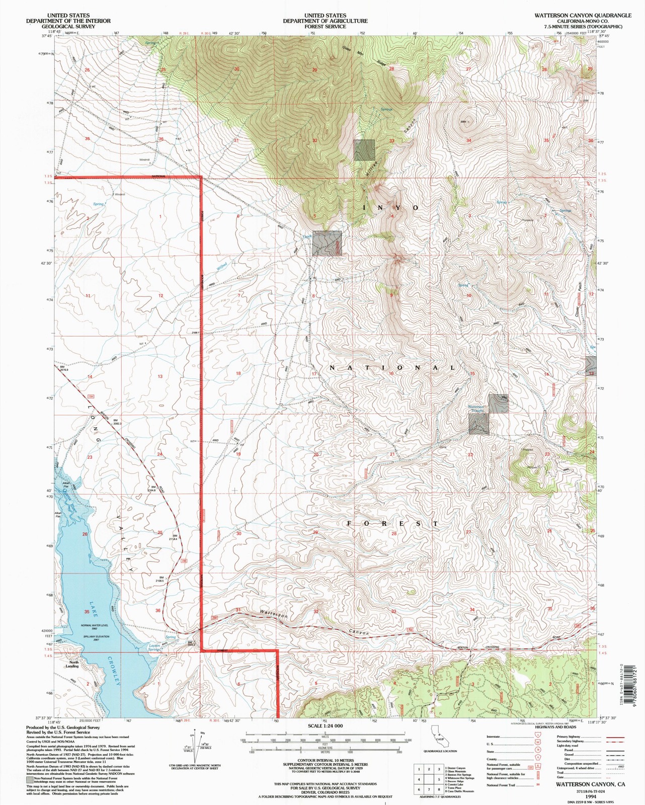 Topographic sheet of North Landing, surveyed 1994