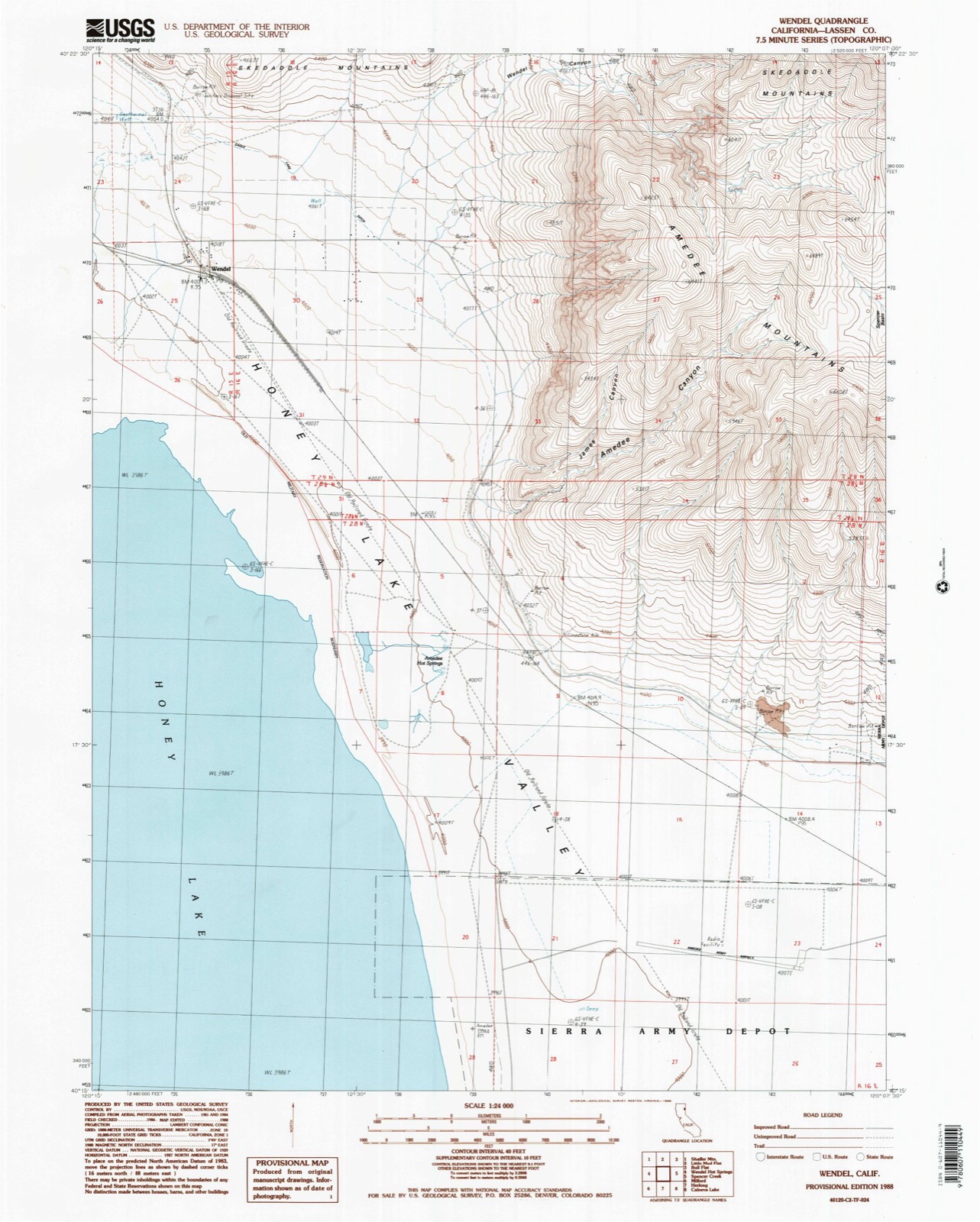 Topographic sheet of Wendel, surveyed 1988