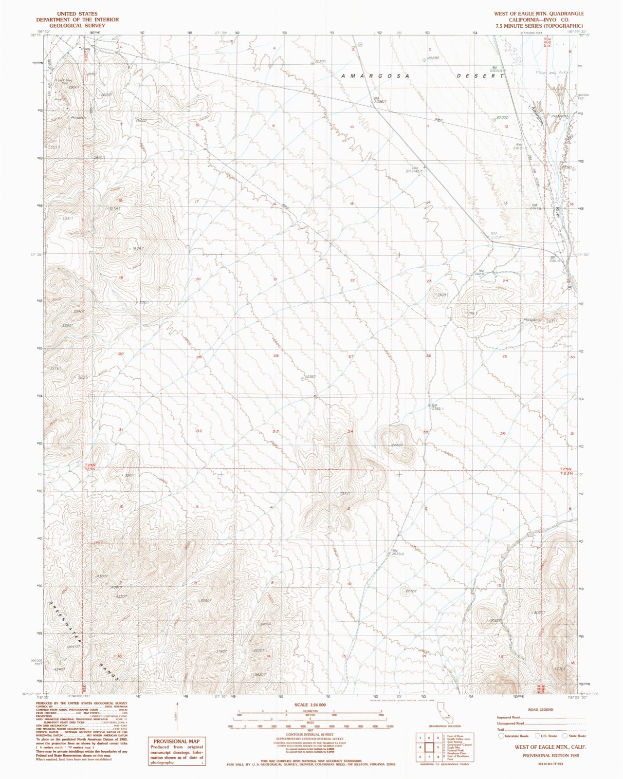 Topographic sheet of Lila C (historical), surveyed 1988