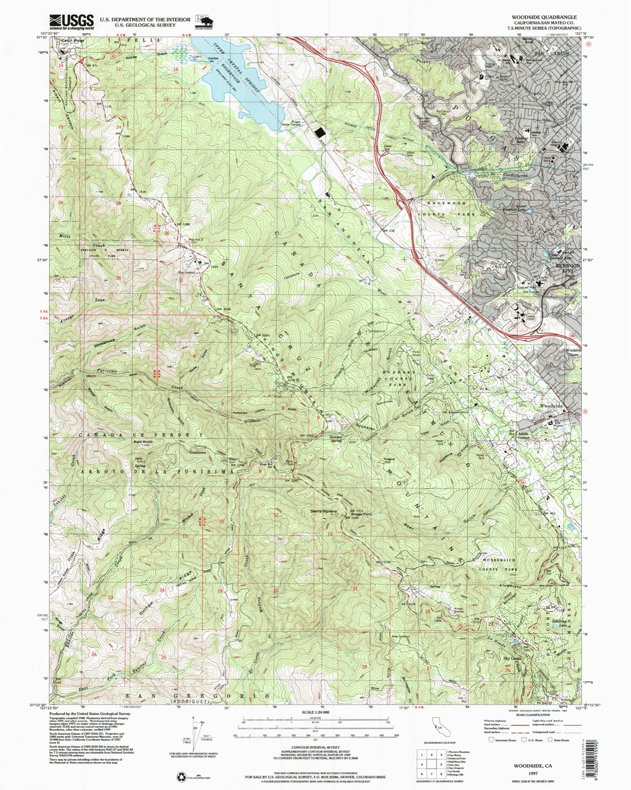 Topographic sheet of Grabtown, surveyed 1997