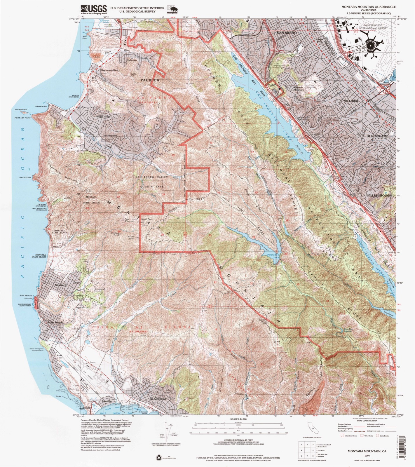Topographic sheet of Vallemar, surveyed 1997
