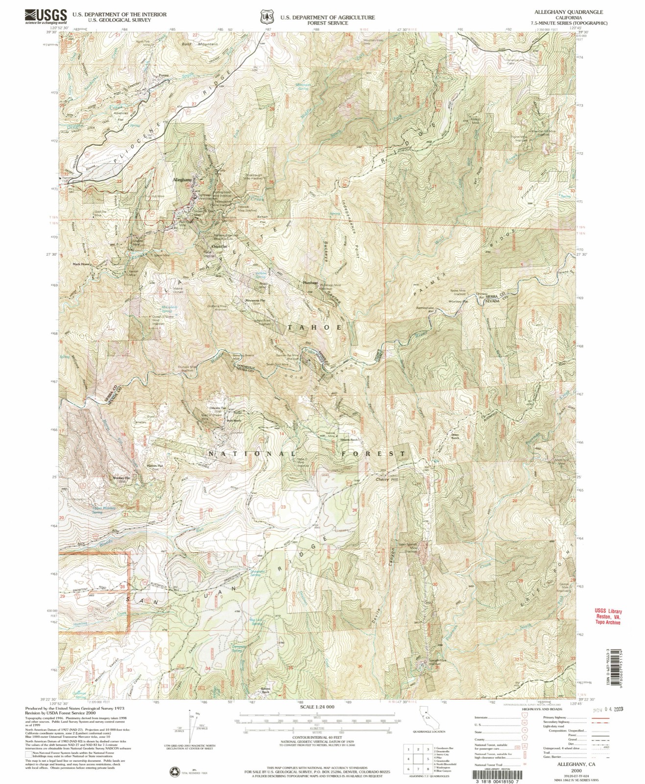 Topographic sheet of Plumbago, surveyed 2000
