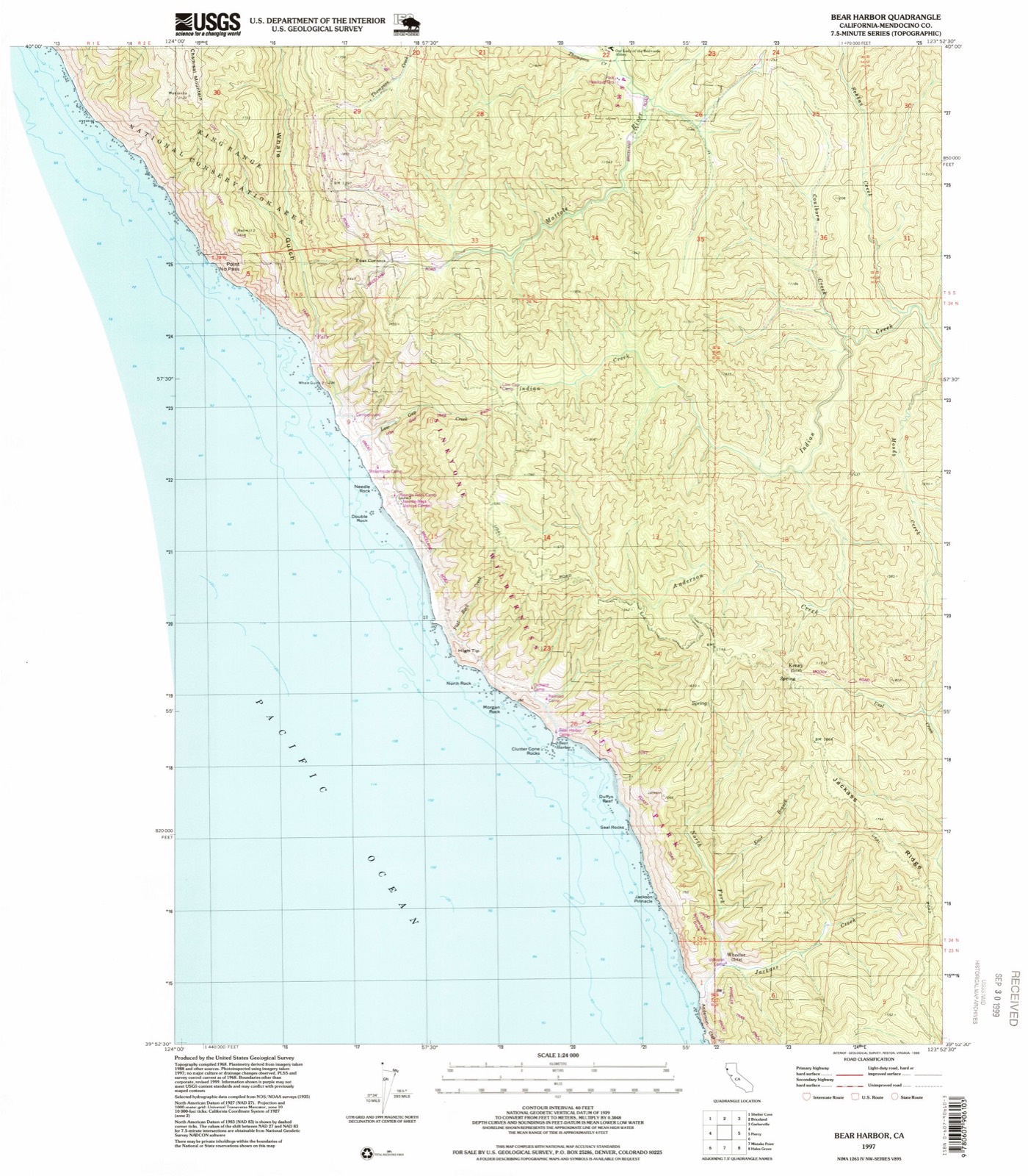 Topographic sheet of Wheeler, surveyed 1997