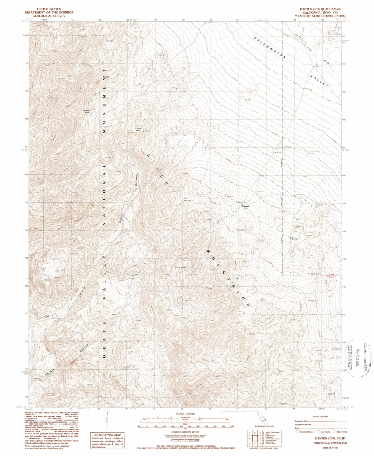 Topographic sheet of Furnace (historical), surveyed 1988
