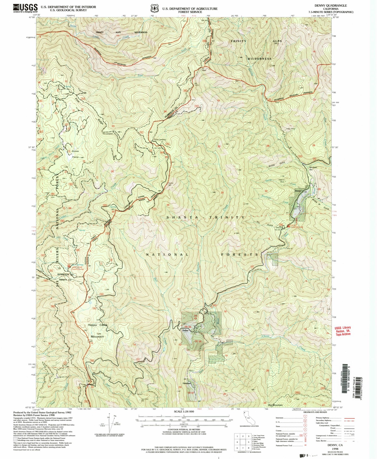 Topographic sheet of Denny, surveyed 1998