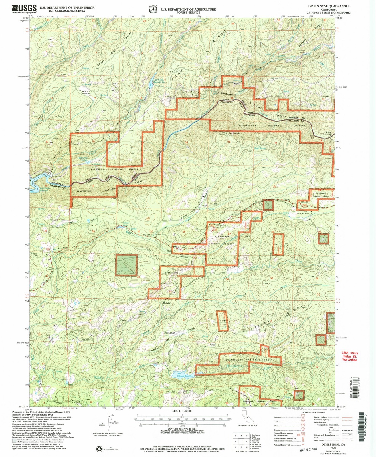 Topographic sheet of Porter, surveyed 2001