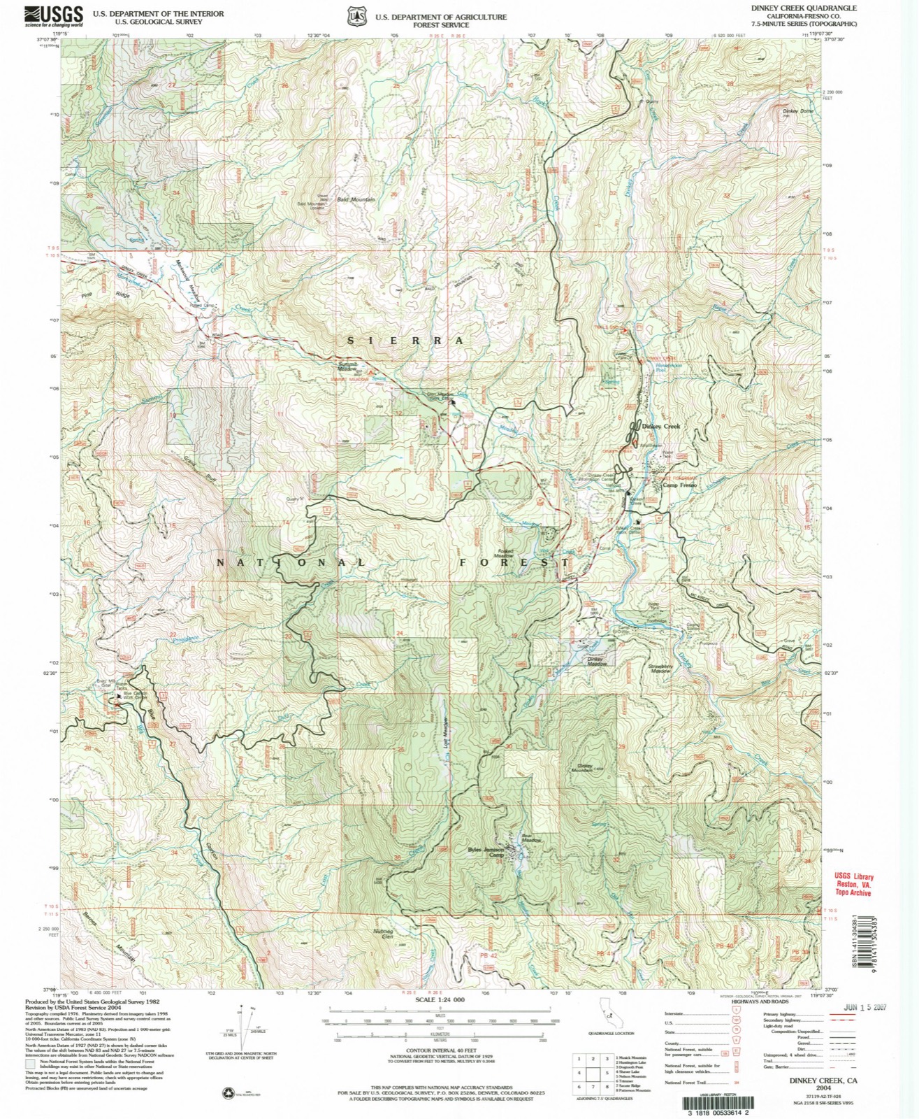 Topographic sheet of Bretz Mill, surveyed 2004