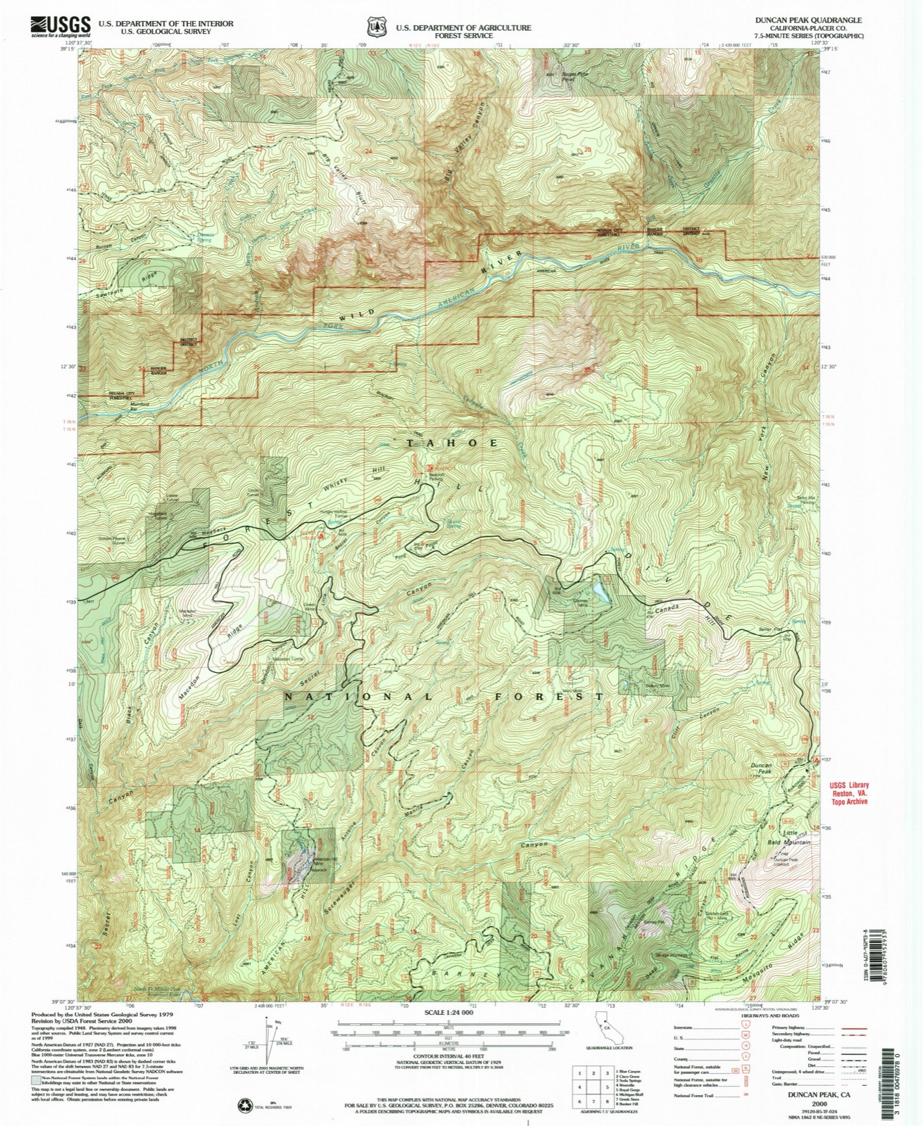 Topographic sheet of Flat Ravine (historical), surveyed 2000