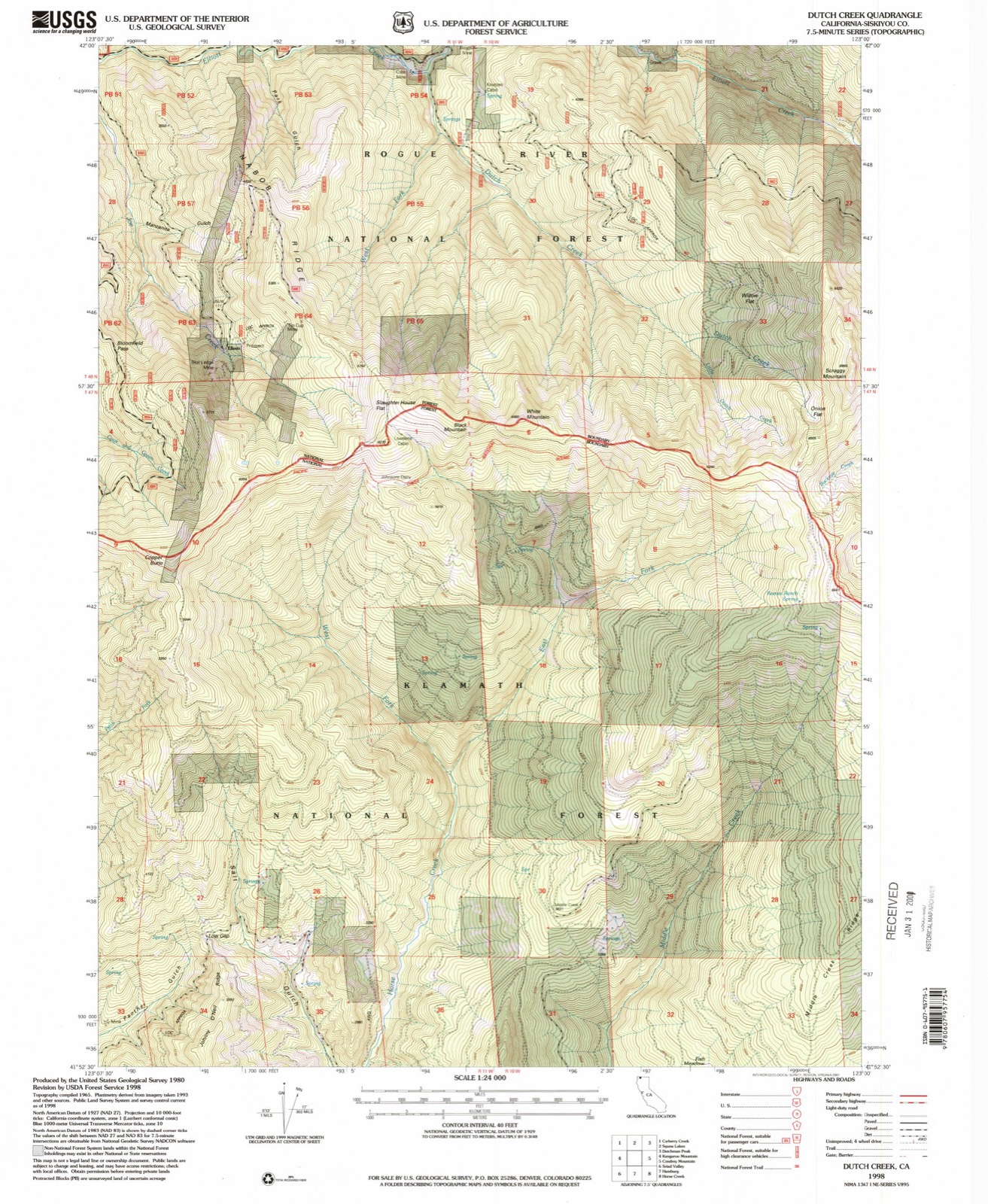 Topographic sheet of Eileen, surveyed 1998
