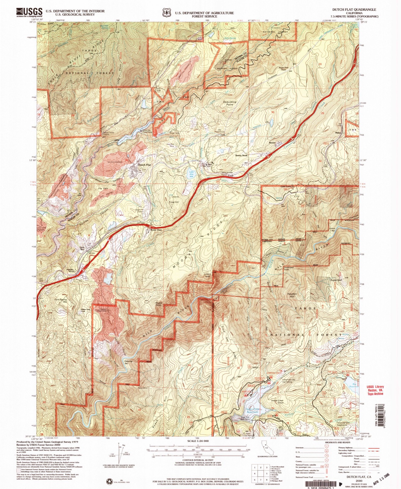 Topographic sheet of Alta, surveyed 2000