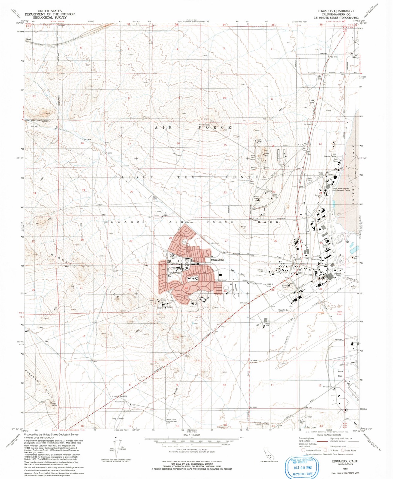 Topographic sheet of Fluhr (historical), surveyed 1992