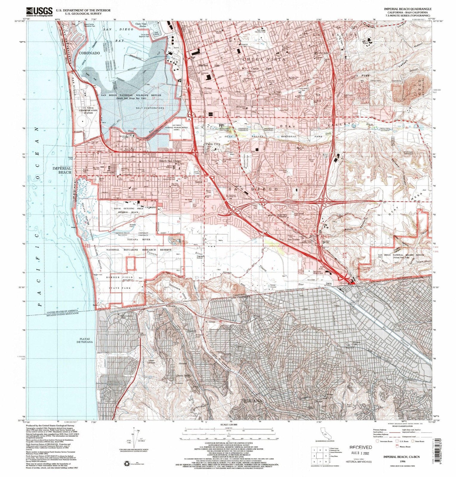 Topographic sheet of Boal, surveyed 1996