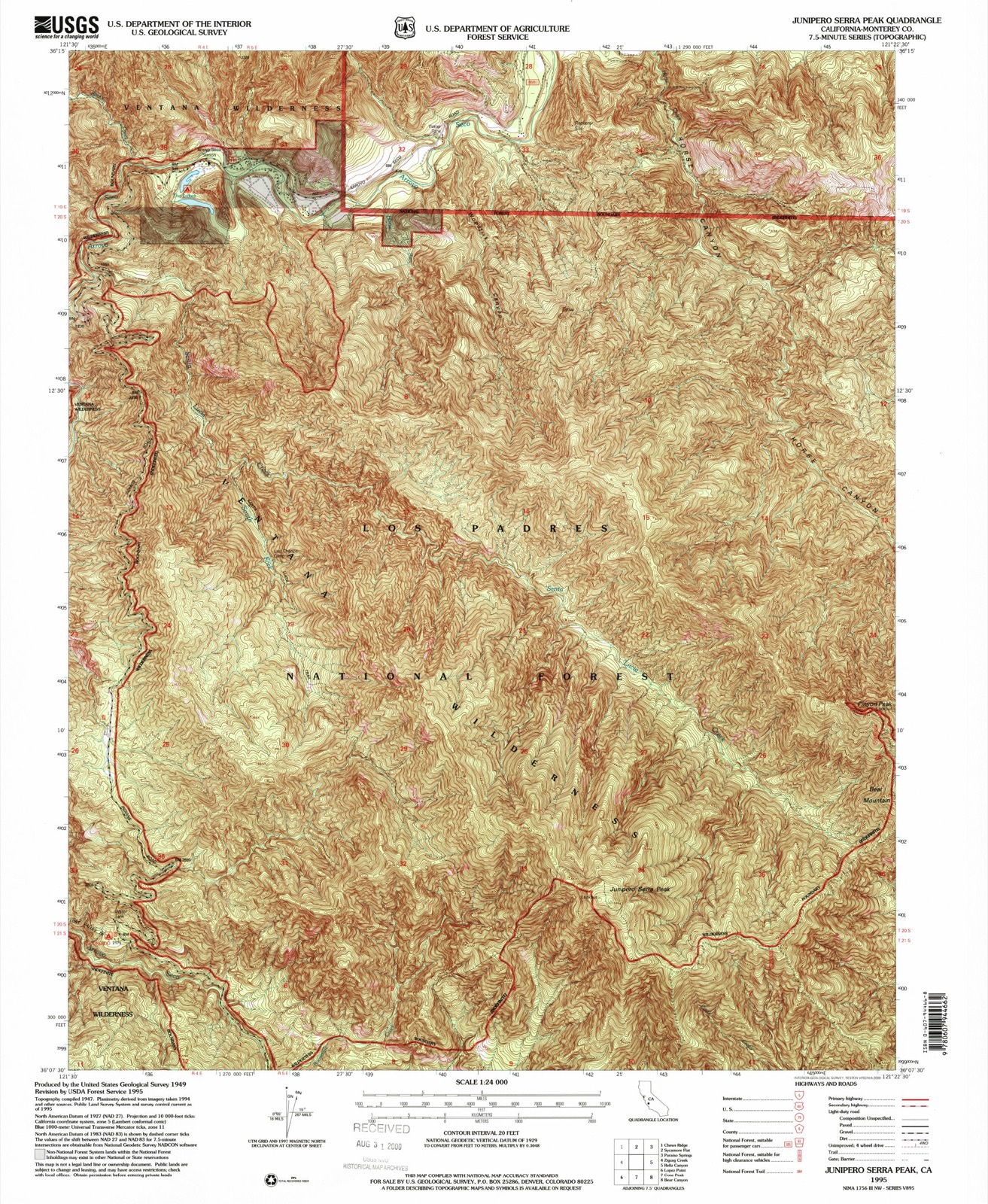 Topographic sheet of Arroyo Center, surveyed 1995