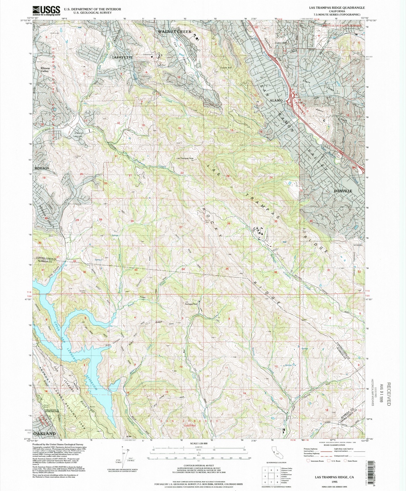 Topographic sheet of Brookshire, surveyed 1995
