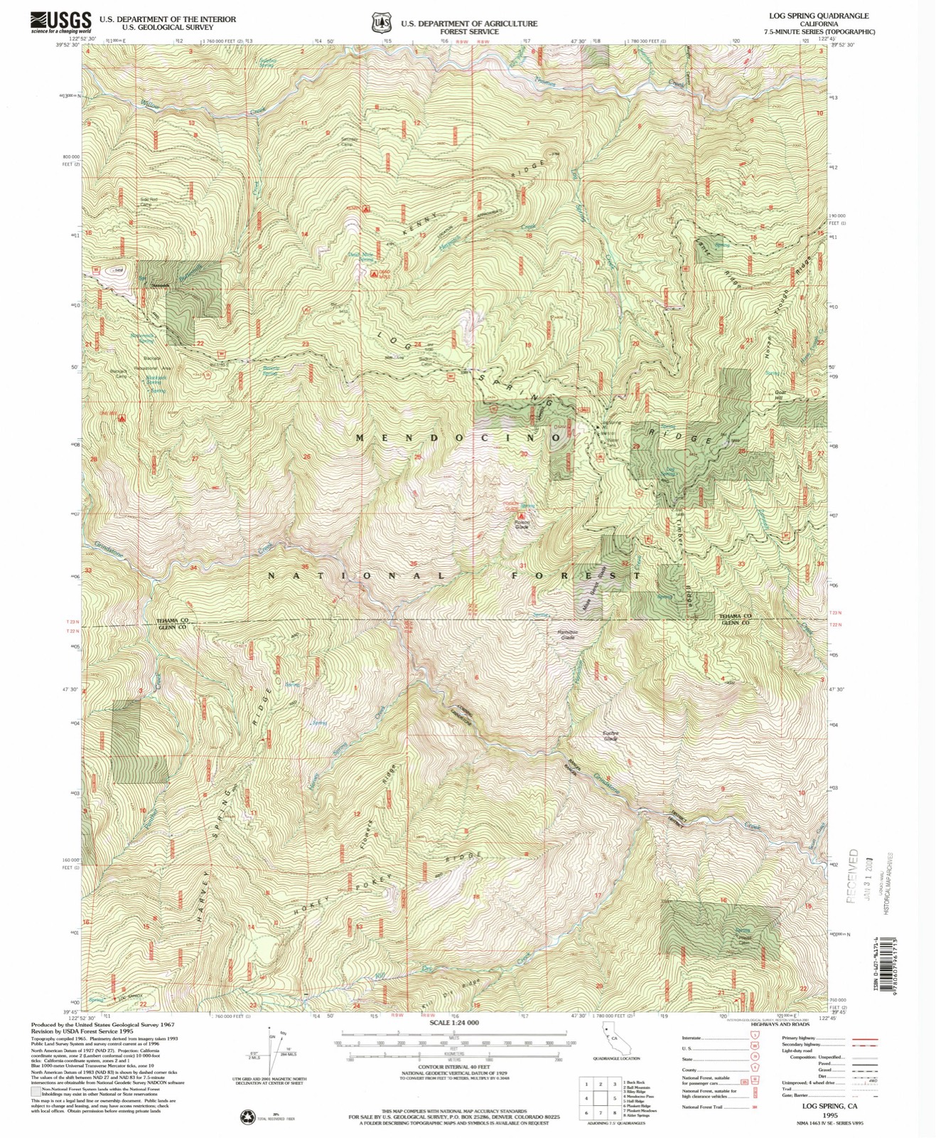Topographic sheet of Sunnyside, surveyed 1995