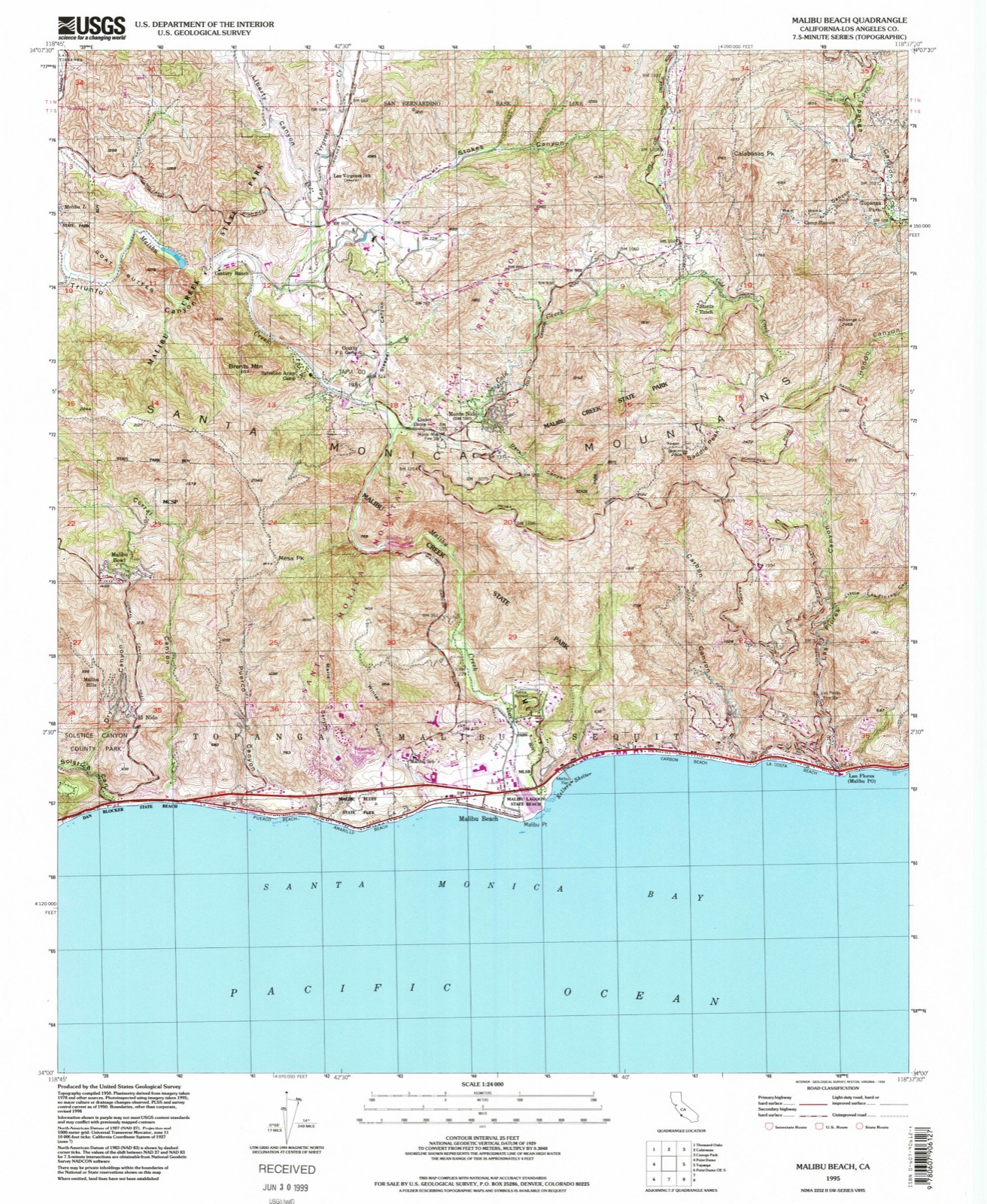 Topographic sheet of El Nido, surveyed 1995