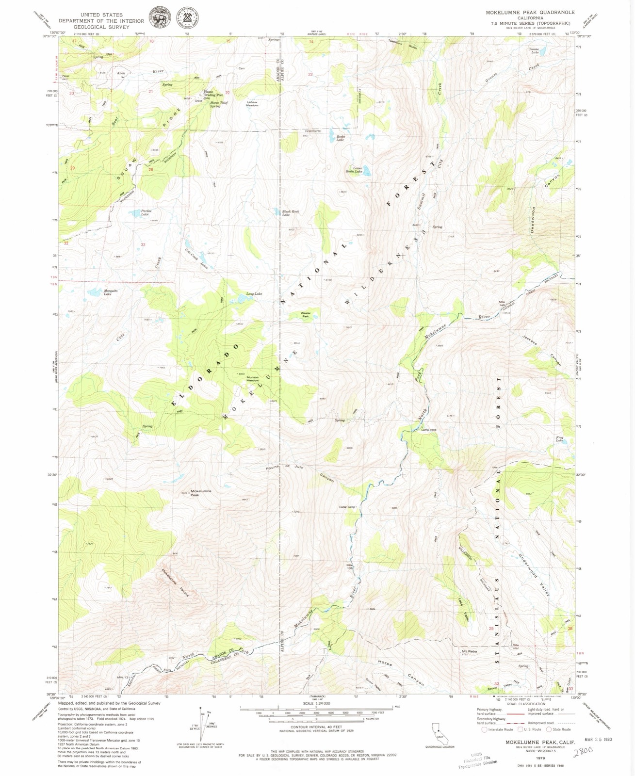 Topographic sheet of Allen, surveyed 1979