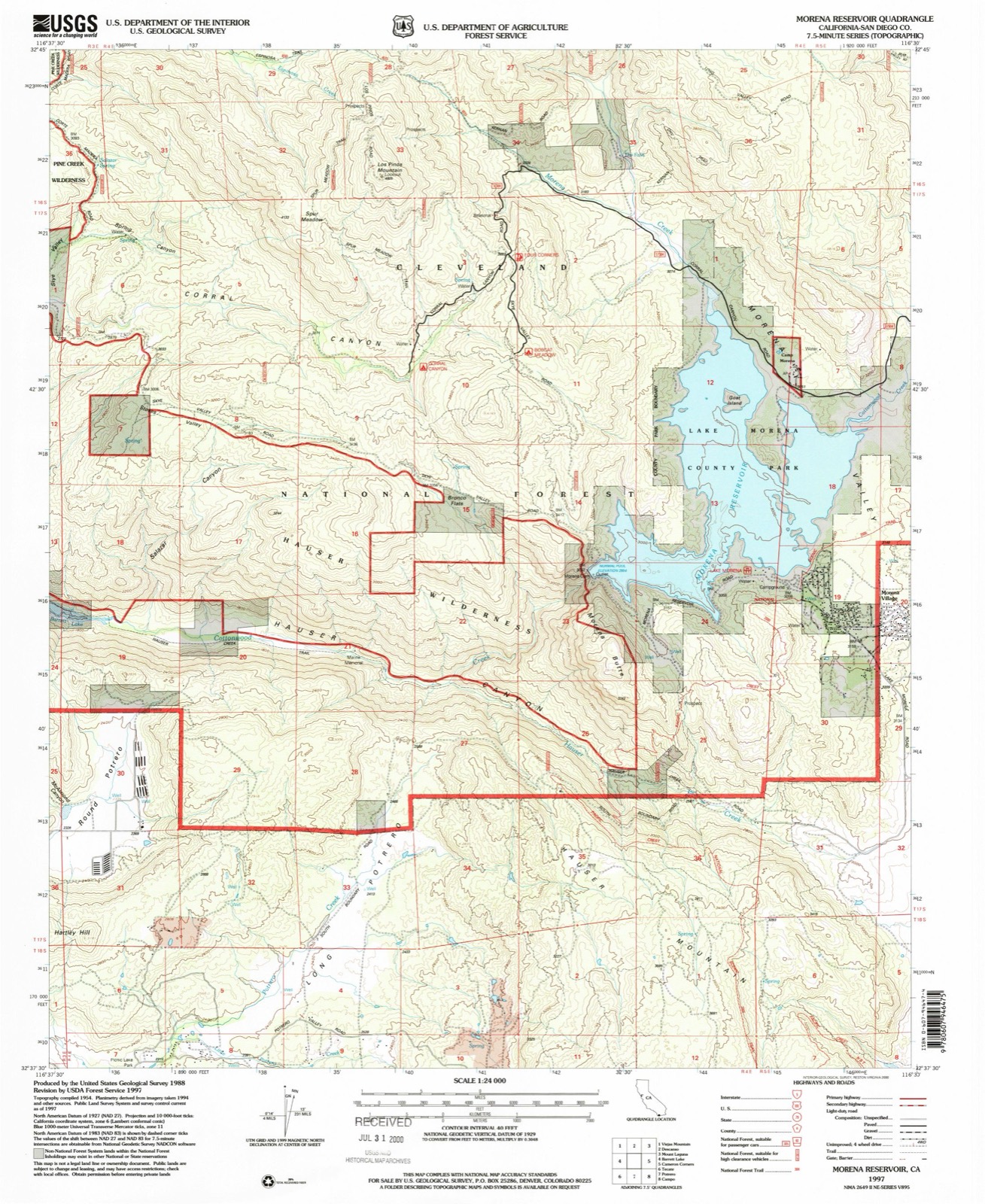 Topographic sheet of Morena Village, surveyed 1997