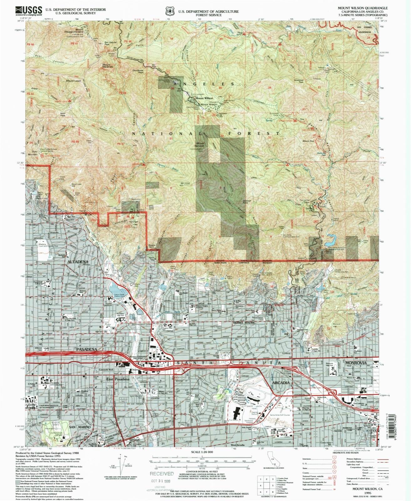 Topographic sheet of Lamanda Park, surveyed 1995
