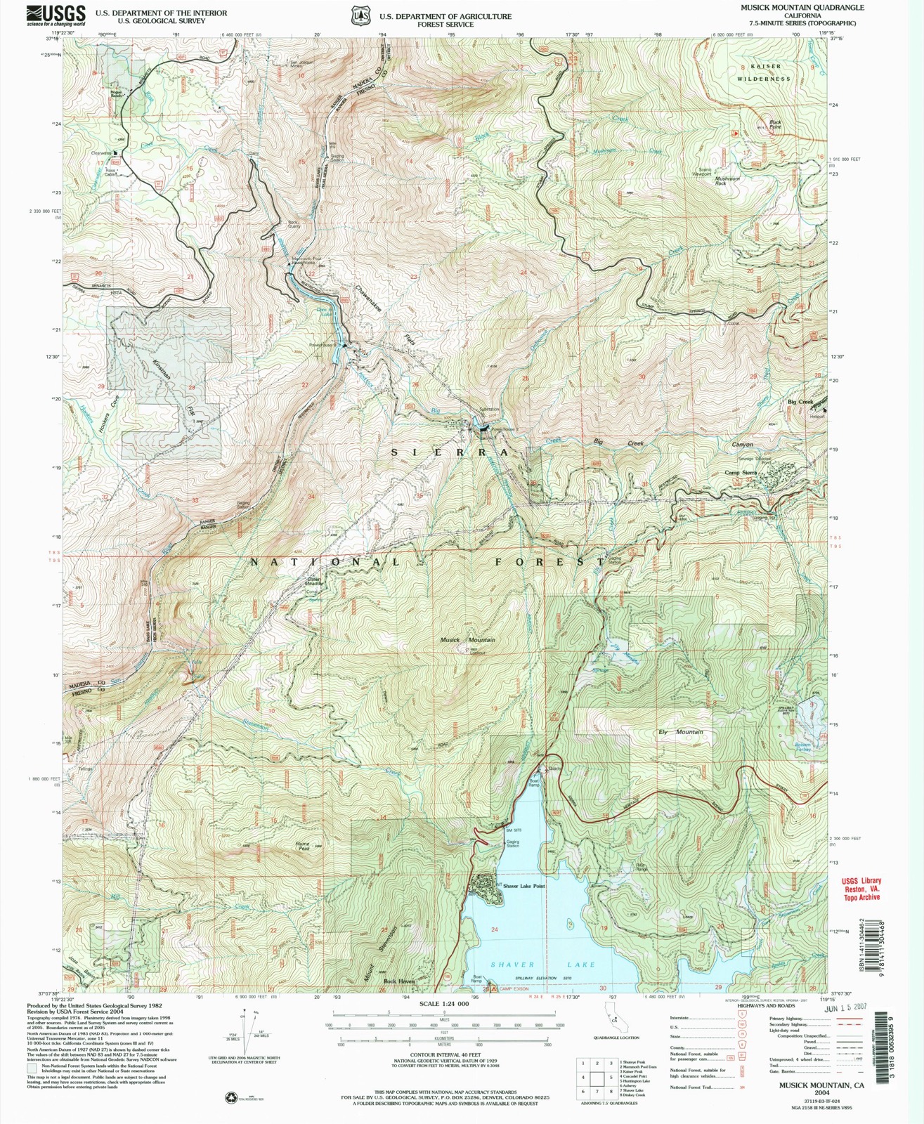 Topographic sheet of Rock Haven, surveyed 2004
