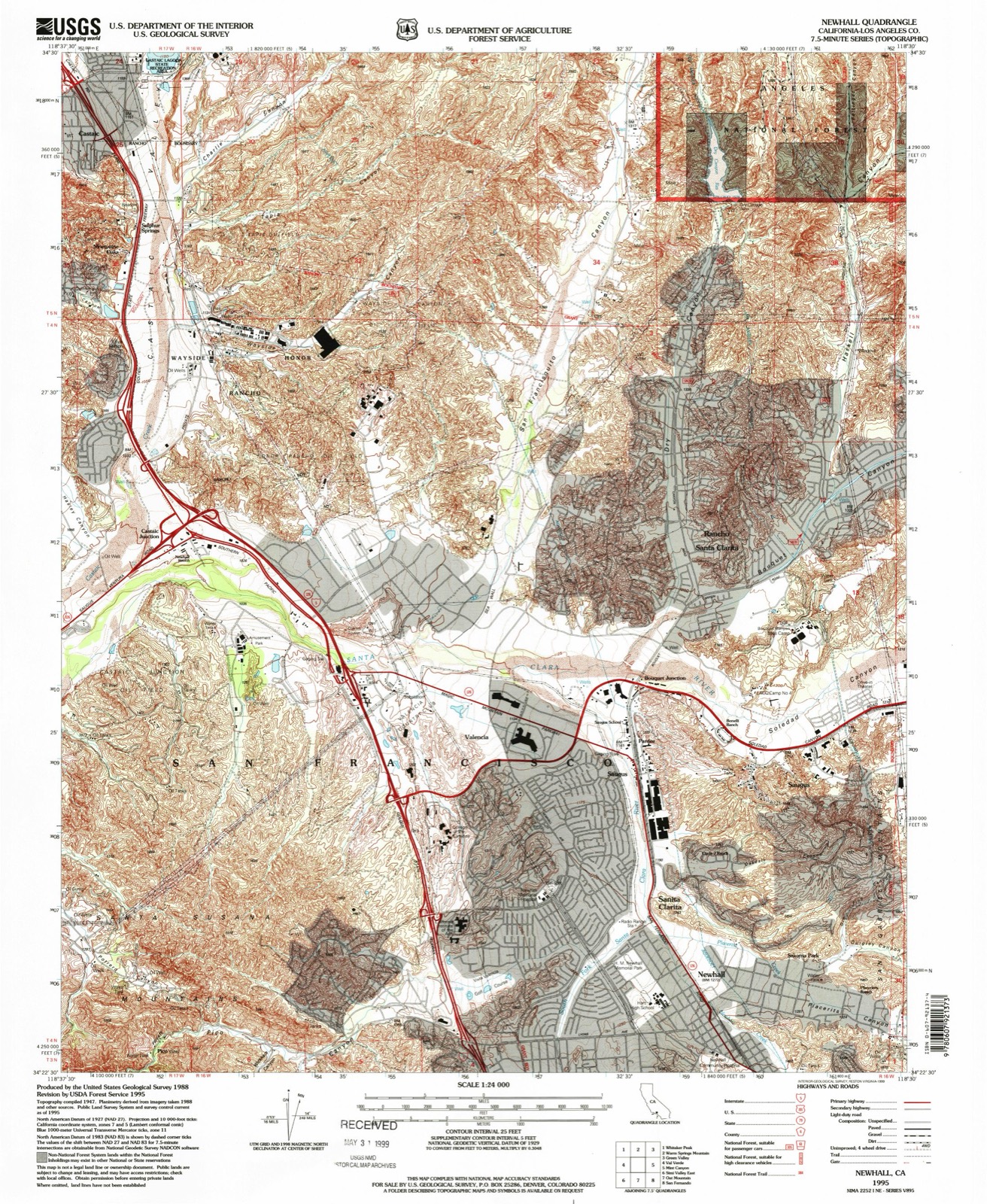 Topographic sheet of Bouquet Junction, surveyed 1995
