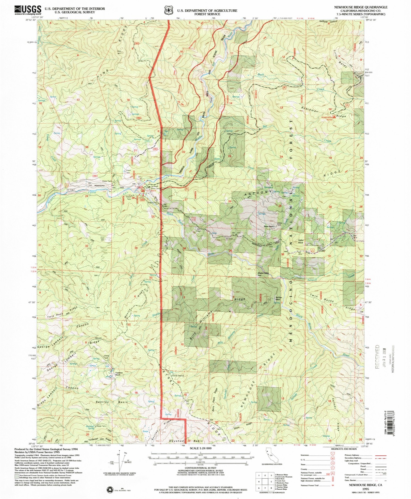 Topographic sheet of McClure Place, surveyed 1995