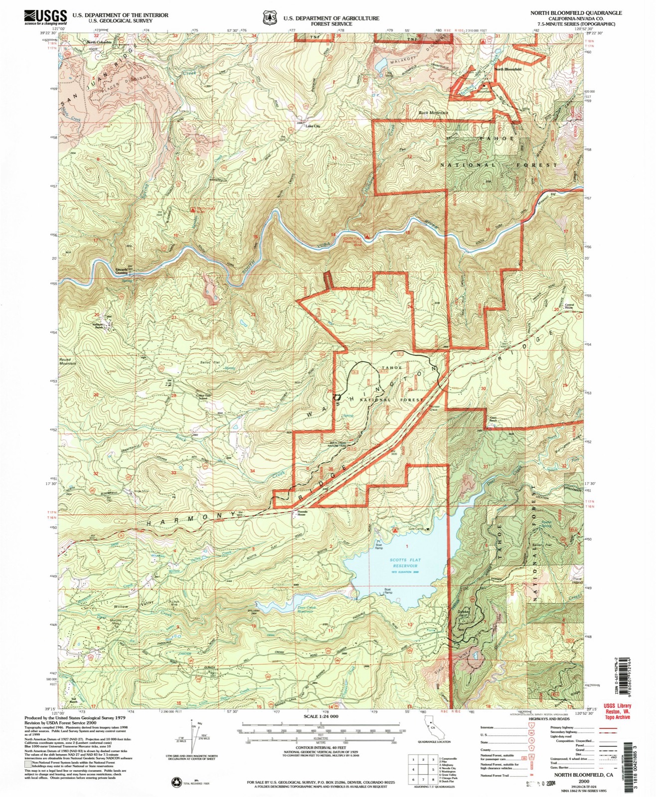 Topographic sheet of Cascade Shores, surveyed 2000