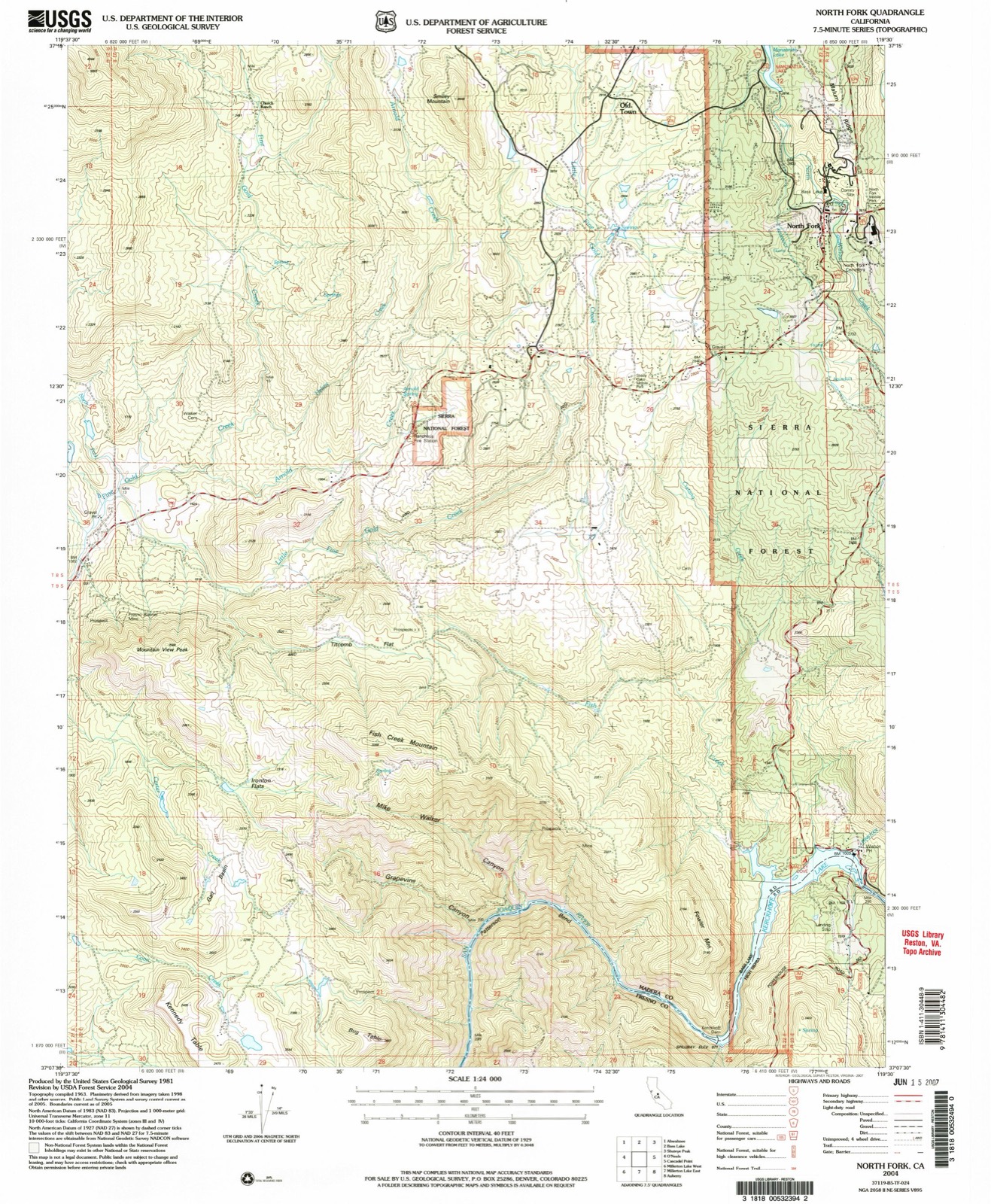 Topographic sheet of Fine Gold, surveyed 2004
