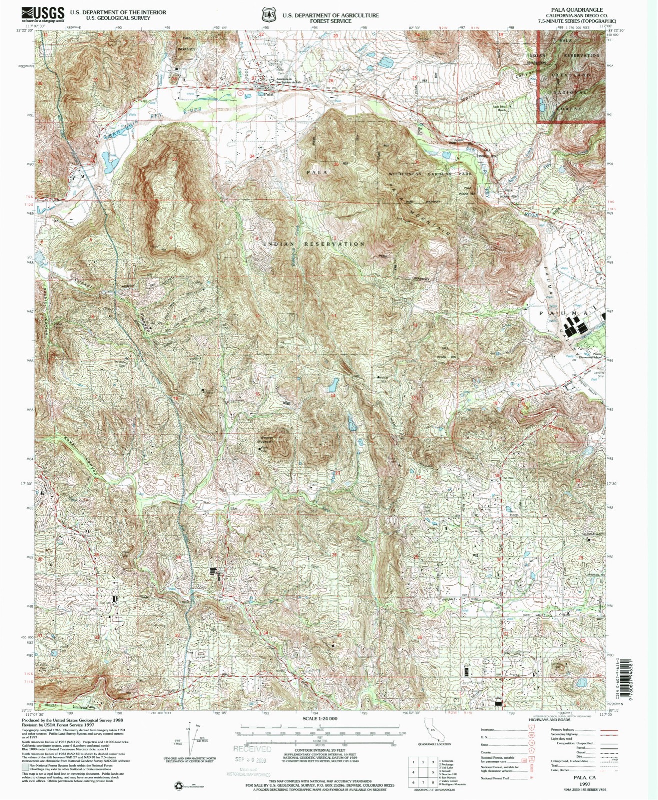 Topographic sheet of Lilac, surveyed 1997