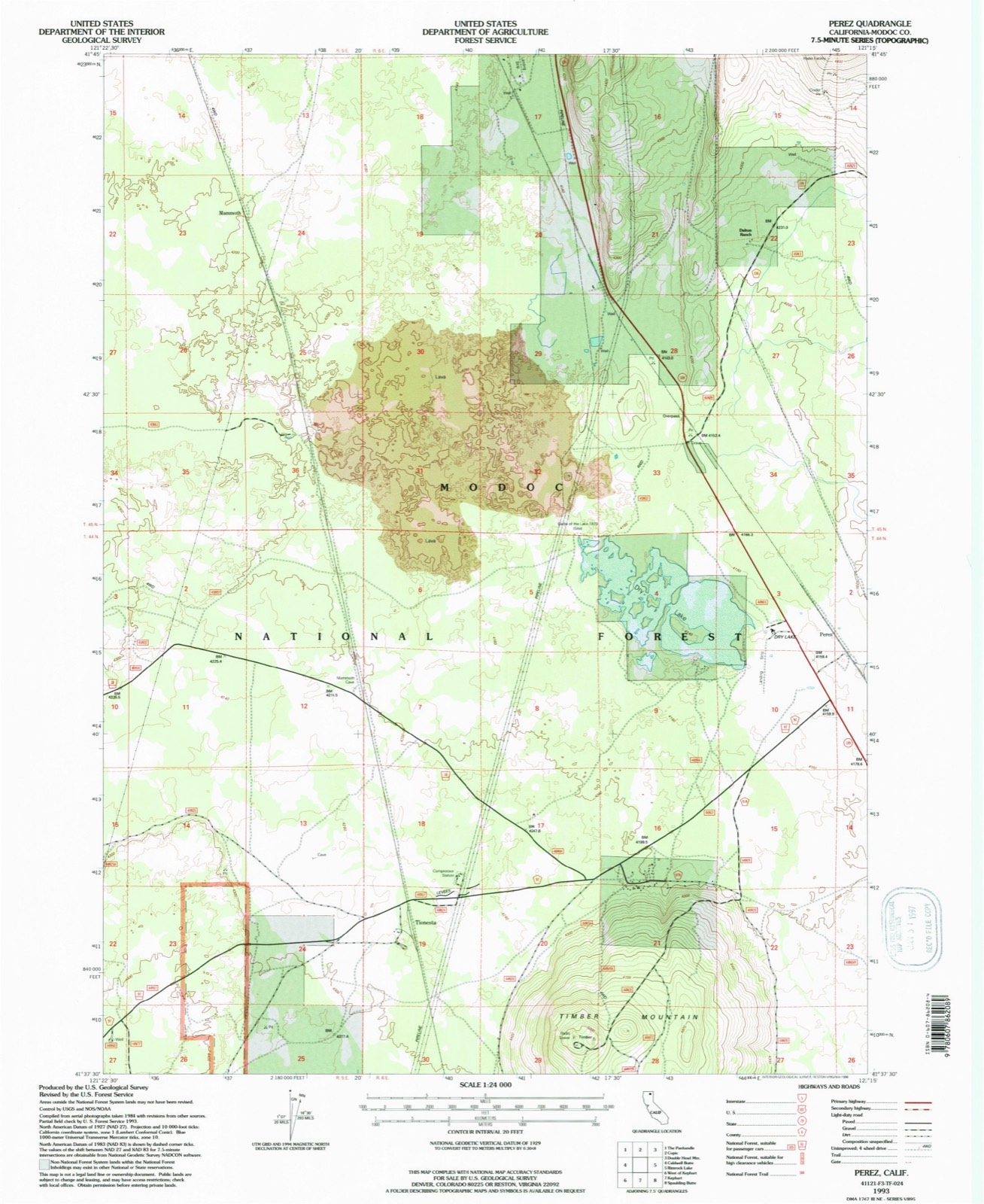 Topographic sheet of Tionesta, surveyed 1993