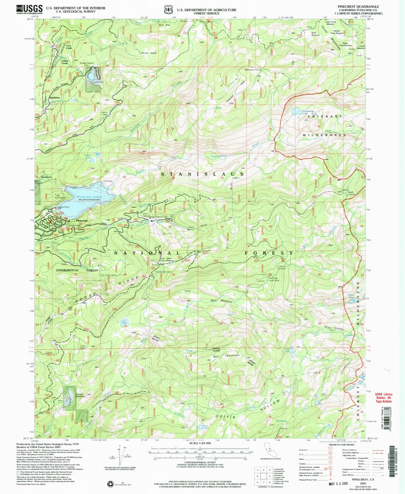 Topographic sheet of Bumblebee, surveyed 2001