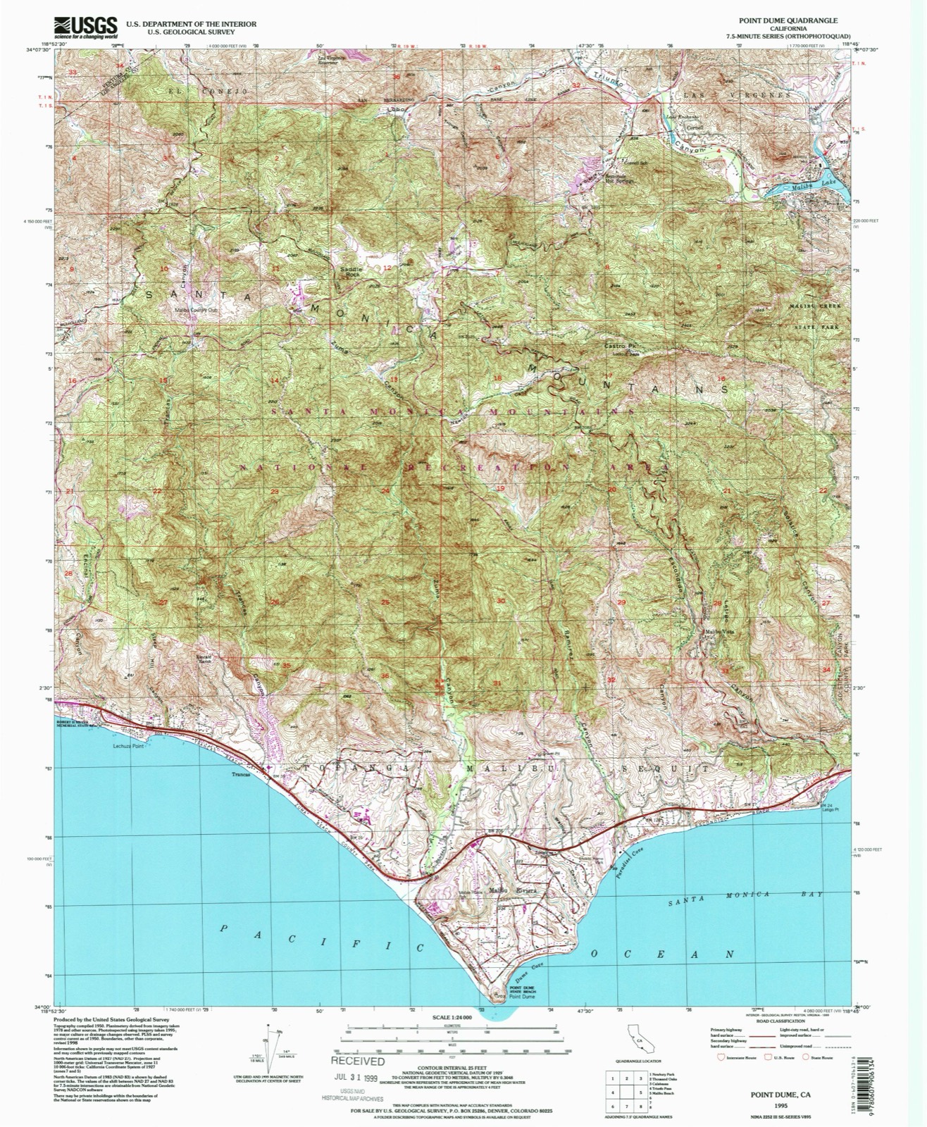 Topographic sheet of Oak Hill, surveyed 1995