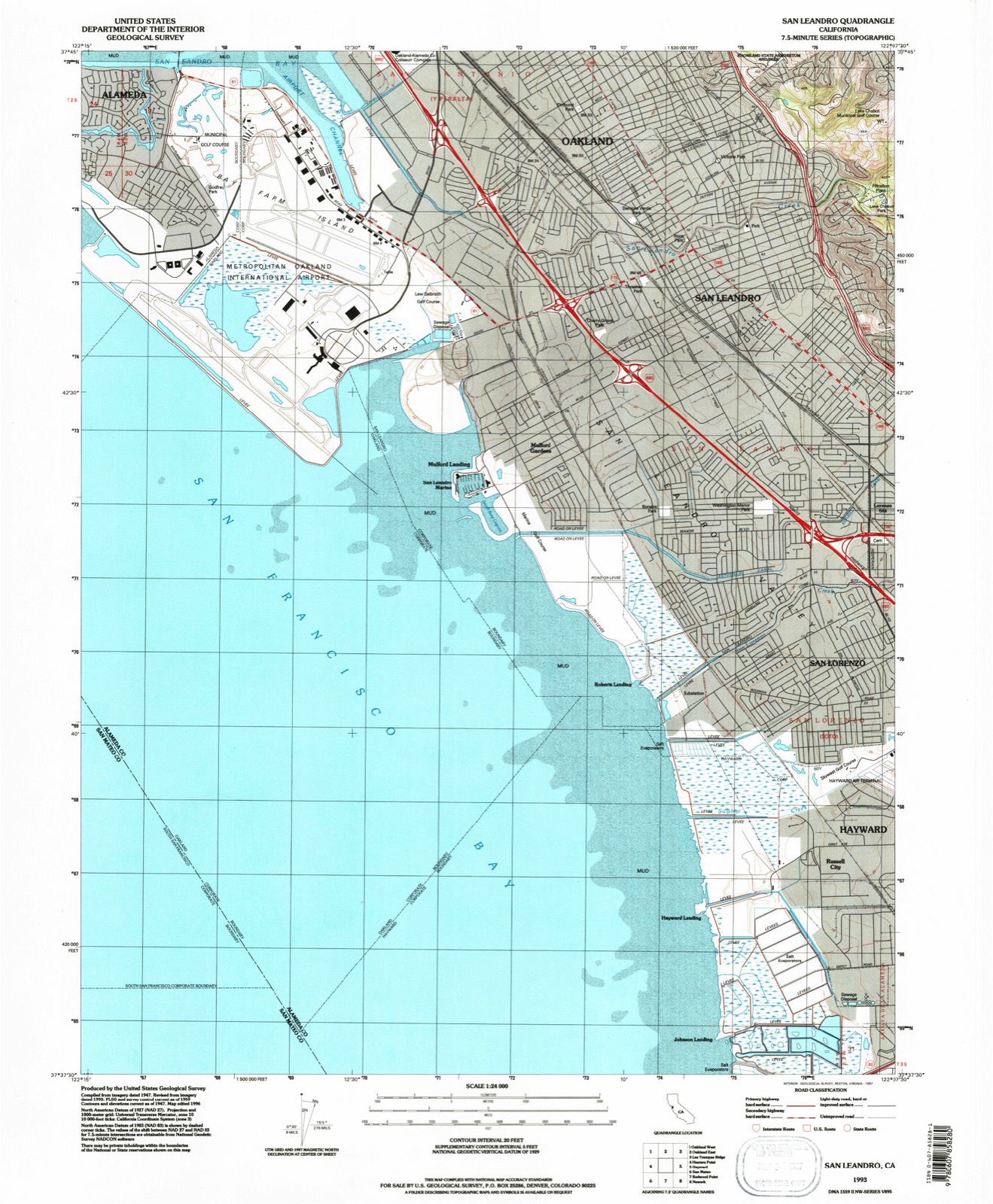 Topographic sheet of Lorenzo Station, surveyed 1993