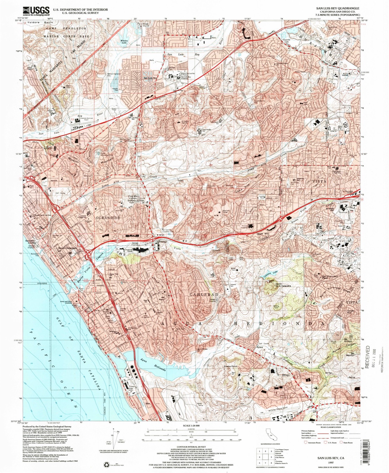 Topographic sheet covering Rosicrucian Fellowship Temple, surveyed 1997