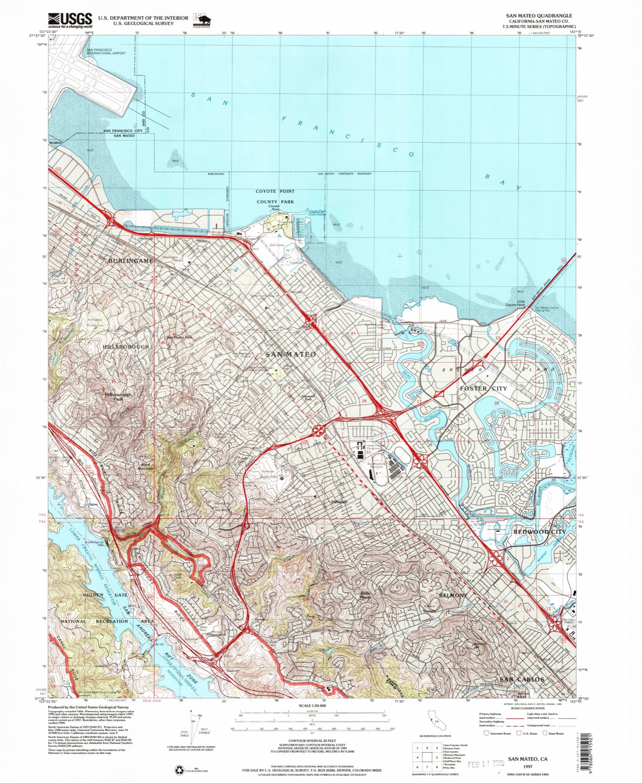 Topographic sheet covering Hotel St. Matthew, surveyed 1997