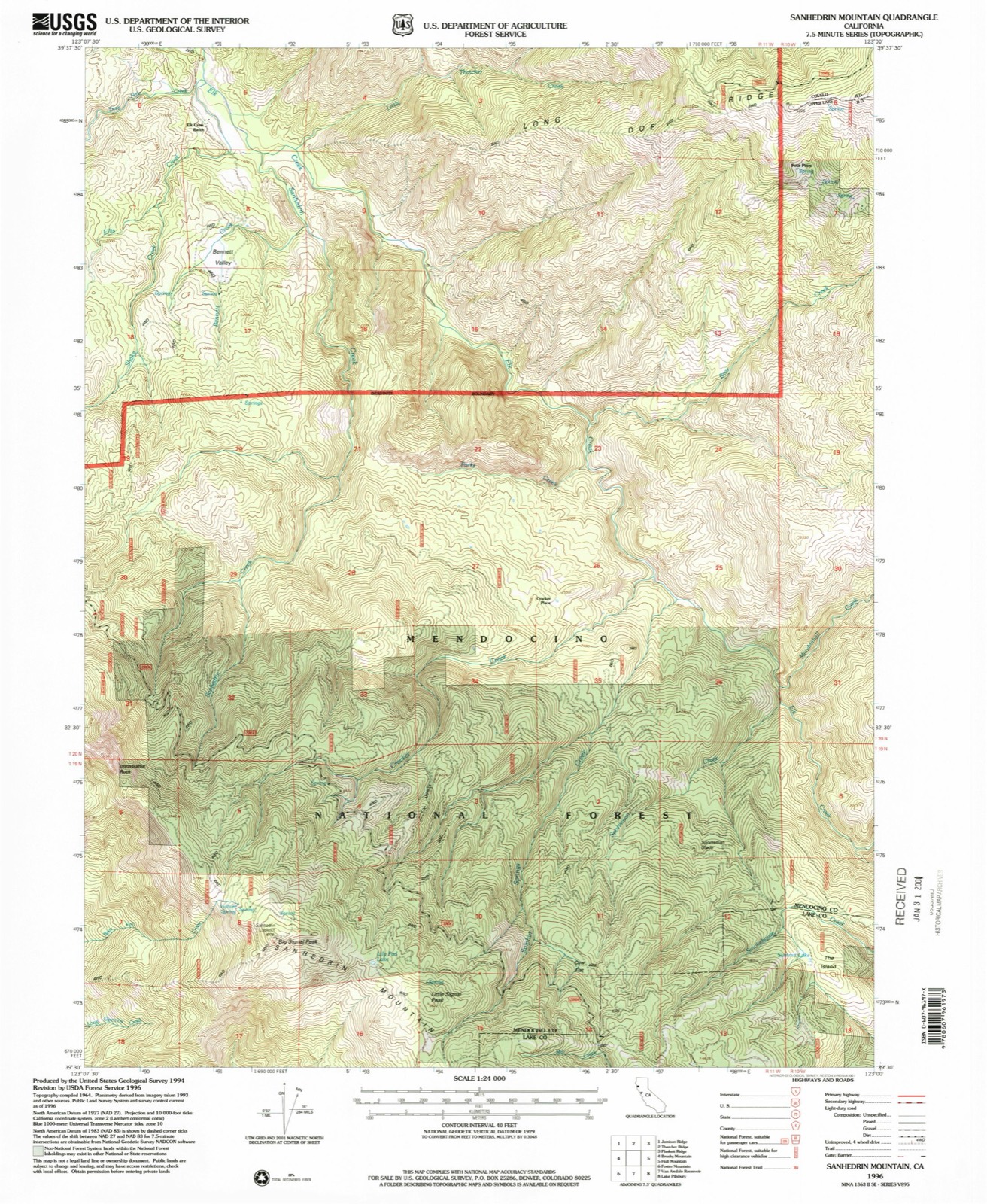 Topographic sheet of Crocker Place, surveyed 1996