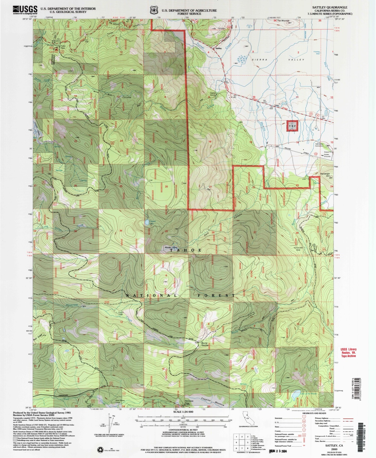 Topographic sheet of Sattley, surveyed 2000