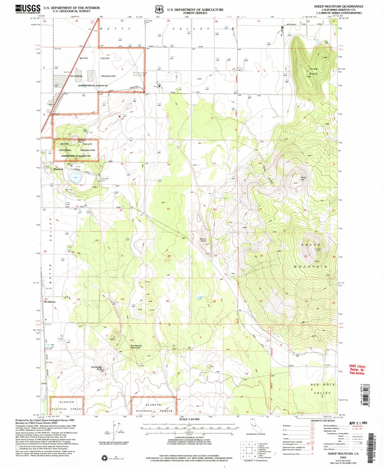 Topographic sheet of Somerset, surveyed 2001