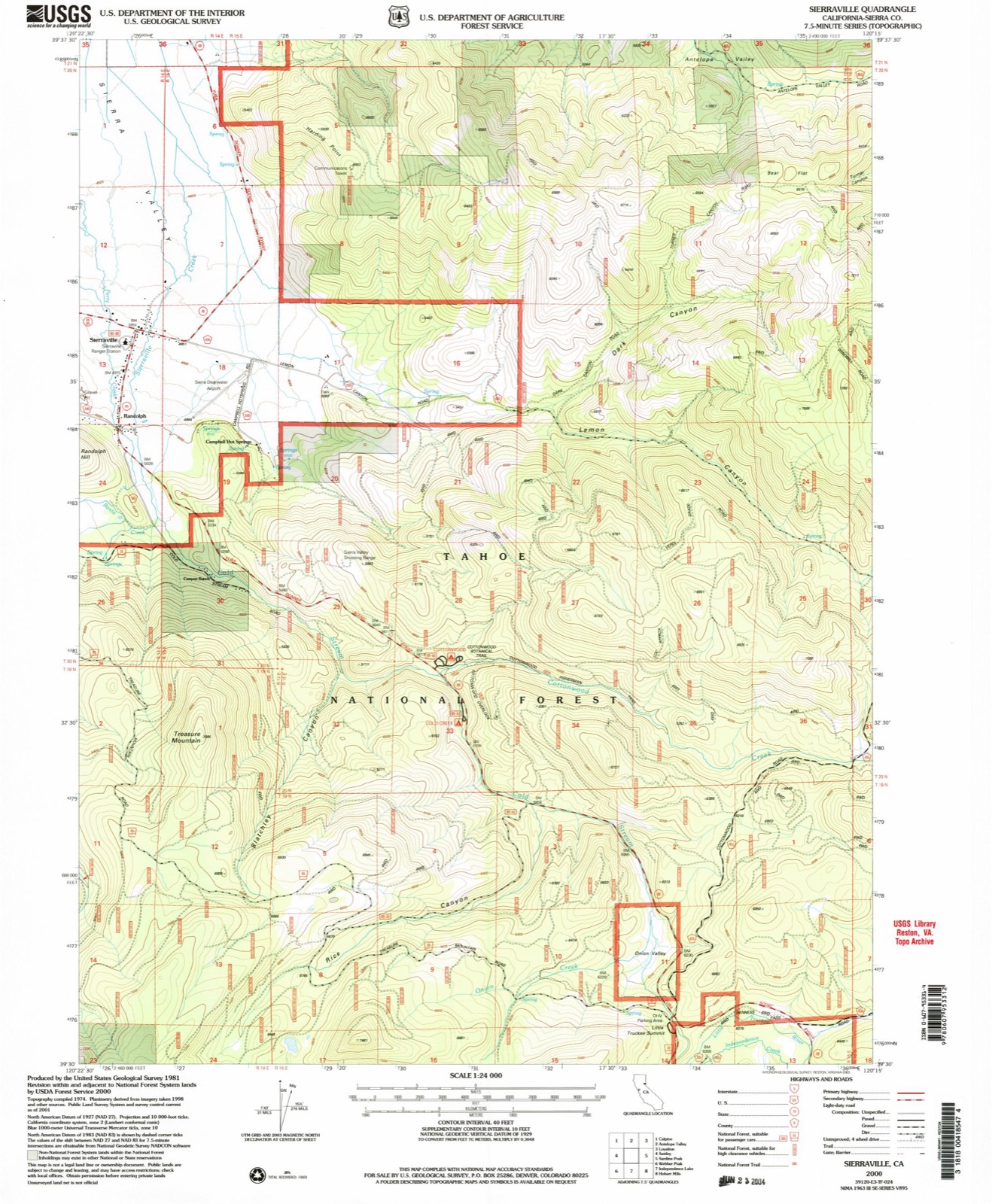 Topographic sheet of Campbell Hot Springs, surveyed 2000