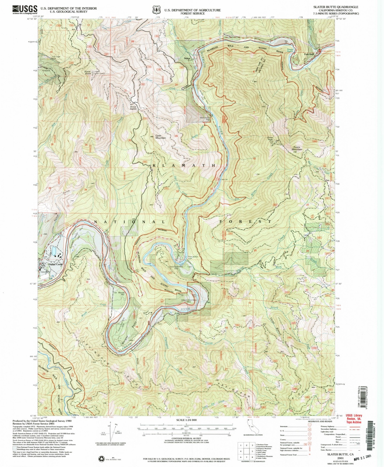 Topographic sheet of Fort Goff, surveyed 2001