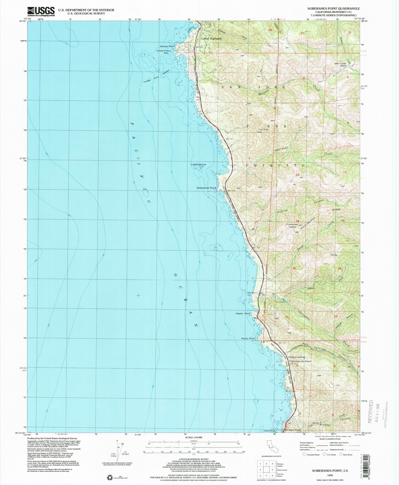 Topographic sheet of Notleys Landing, surveyed 1995