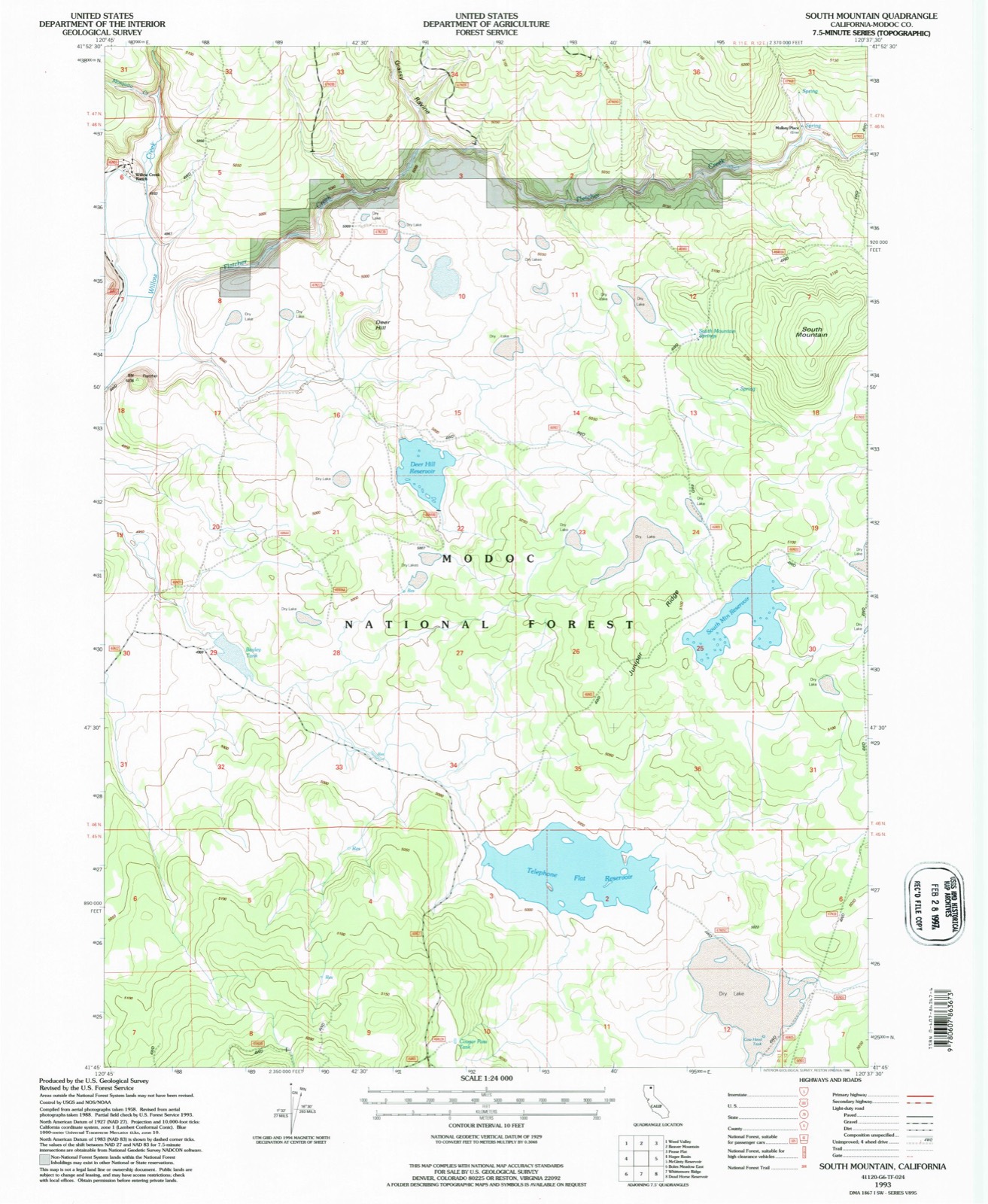 Topographic sheet of Mulkey Place, surveyed 1993