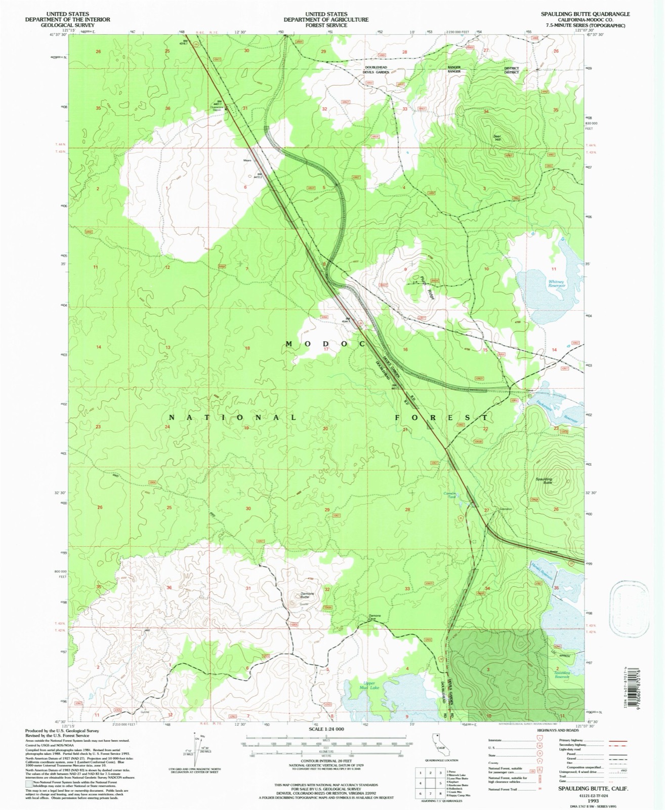 Topographic sheet of Meares, surveyed 1993