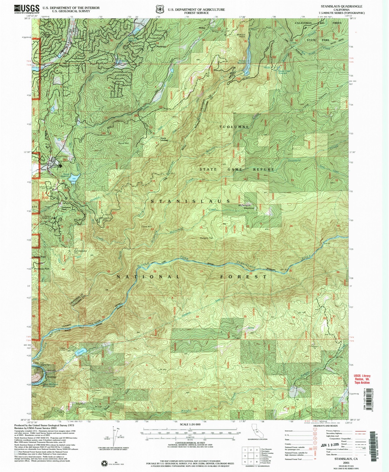 Topographic sheet of Sunset Point, surveyed 2001