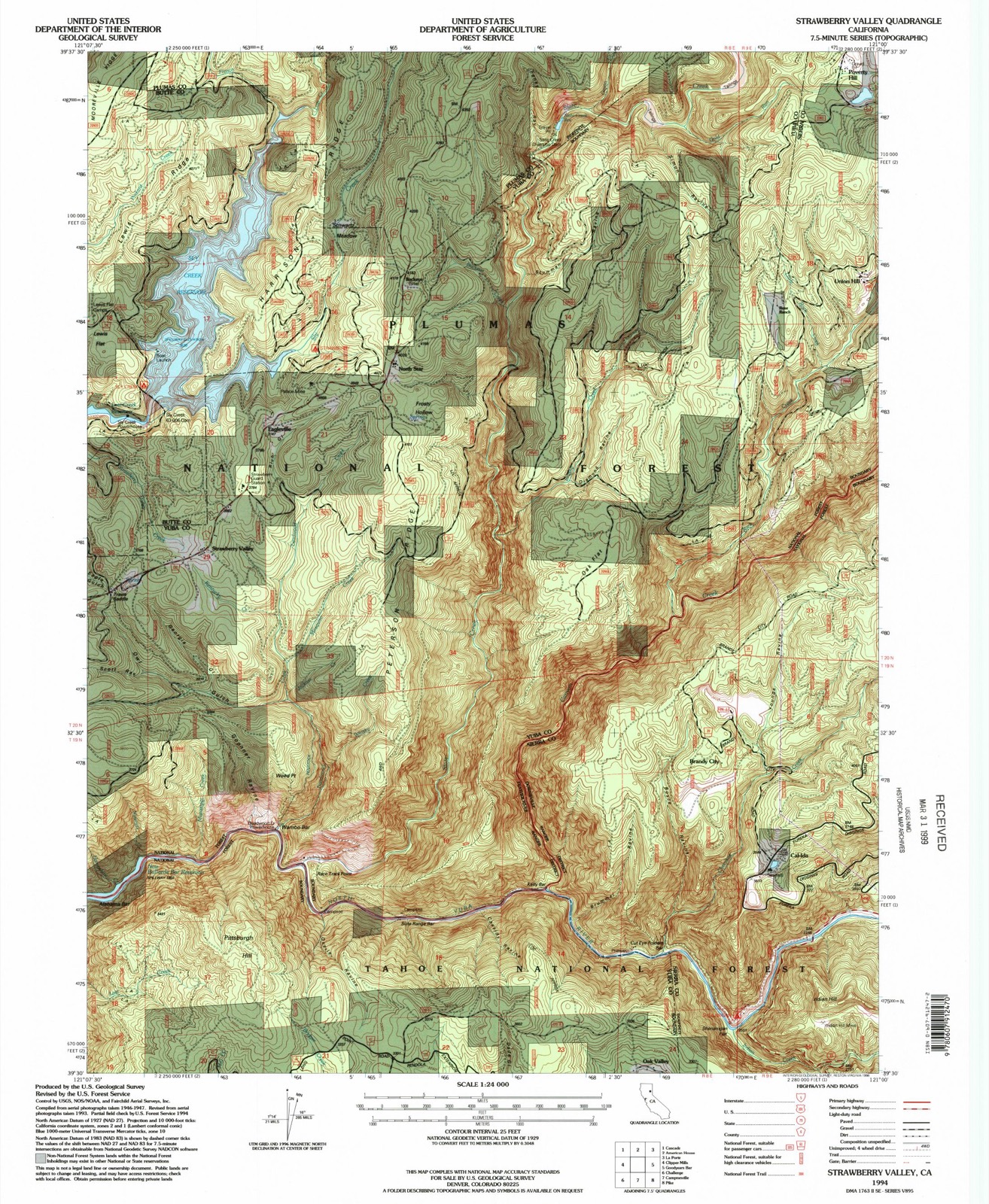 Topographic sheet of North Star, surveyed 1994