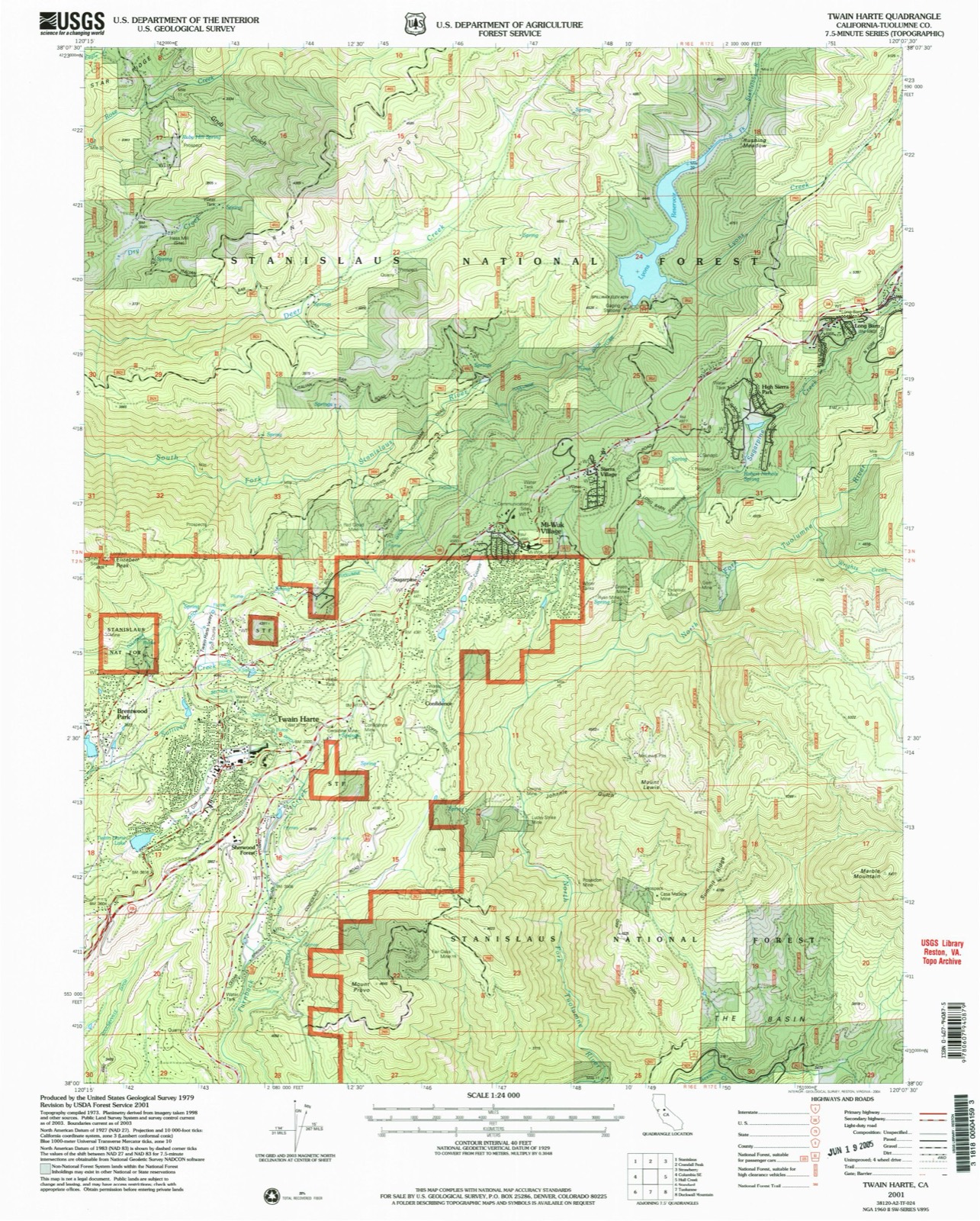 Topographic sheet of Confidence, surveyed 2001