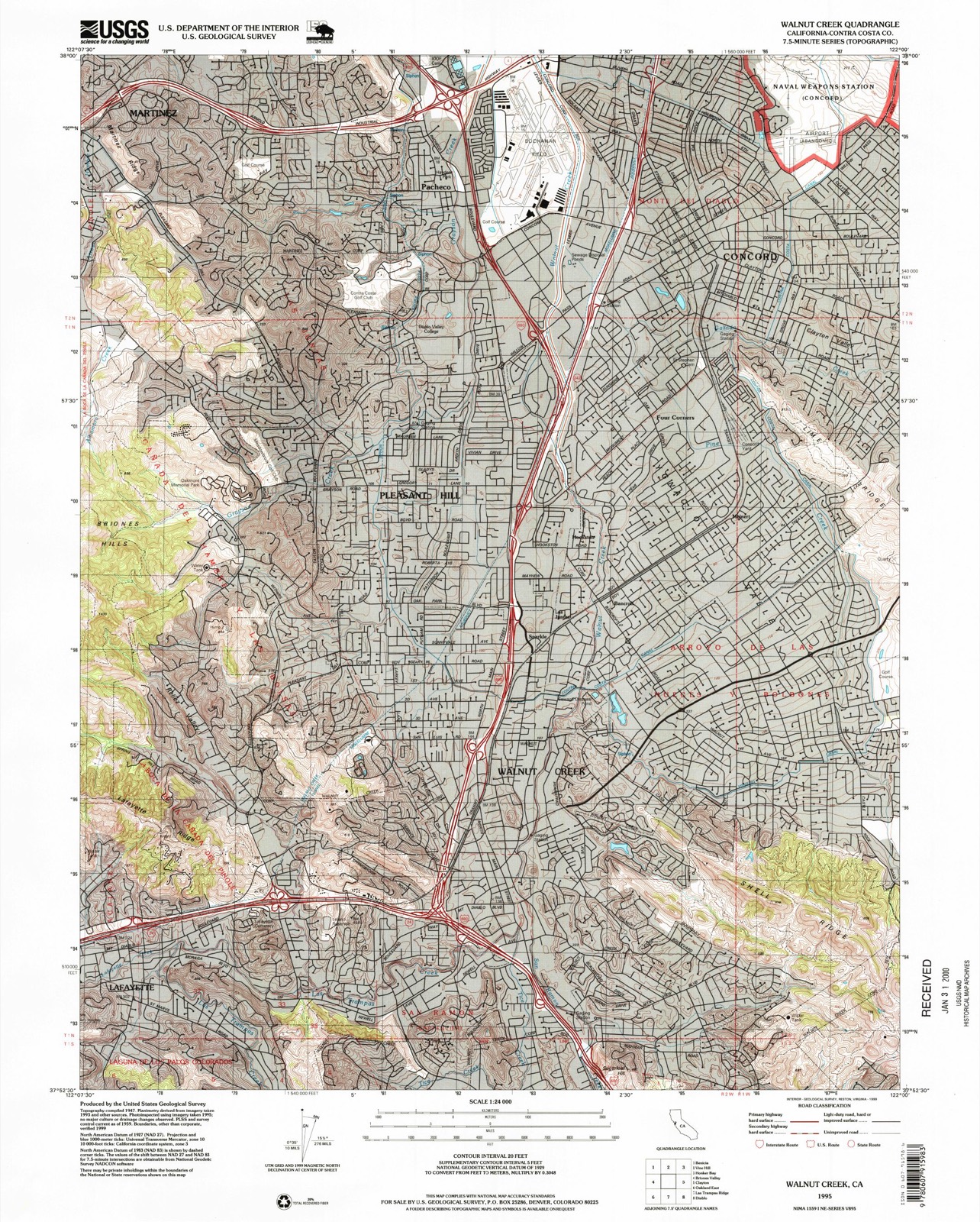 Topographic sheet of Hookston, surveyed 1995
