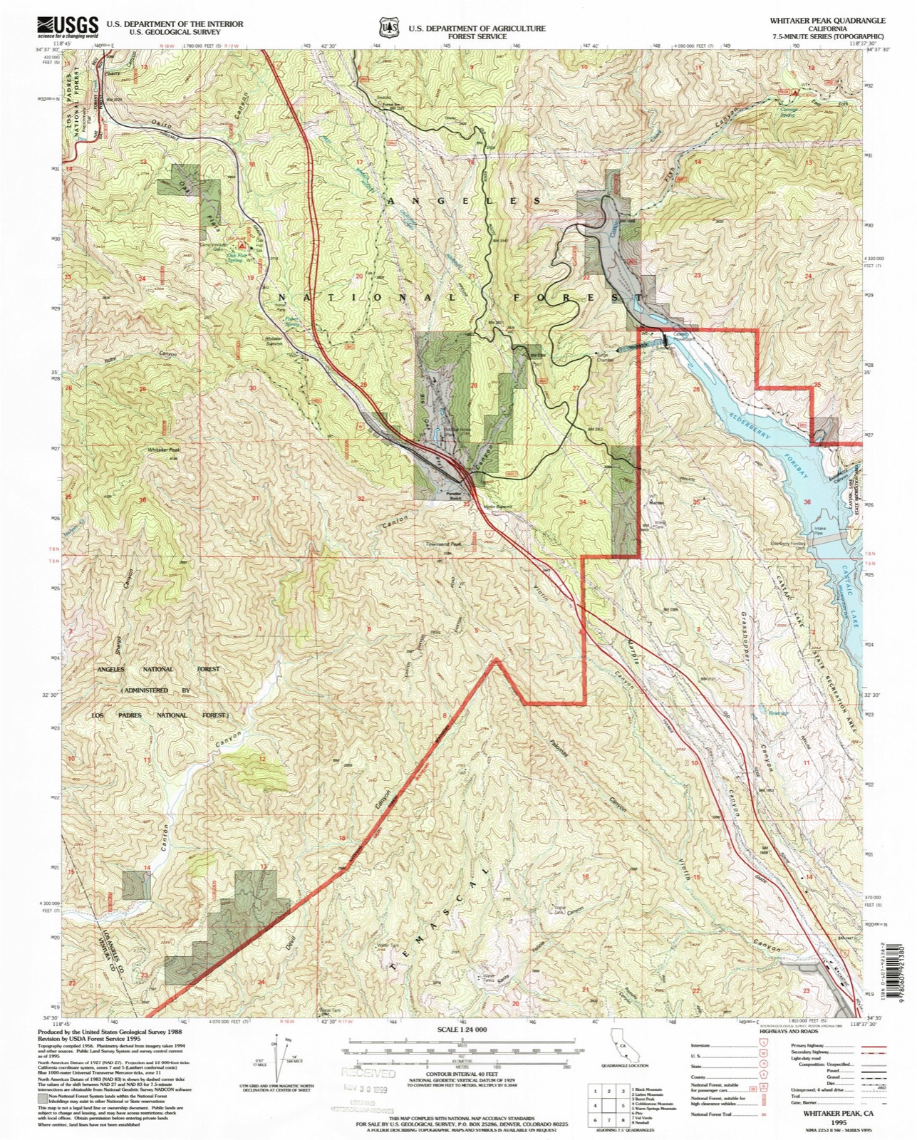 Topographic sheet of Martins, surveyed 1995