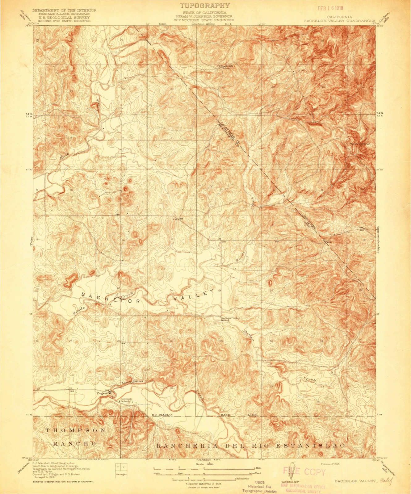 Topographic sheet of Eugene, surveyed 1916